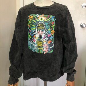 Dyenomite Long Sleeve T-Shirt Black Size XL Casual Cotton Tee